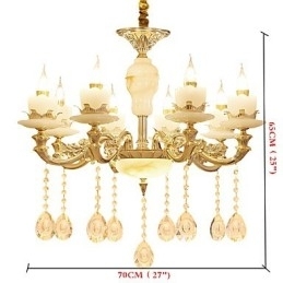 Candelabru de casă din cristal din aliaj de zinc, atmosferă în stil european