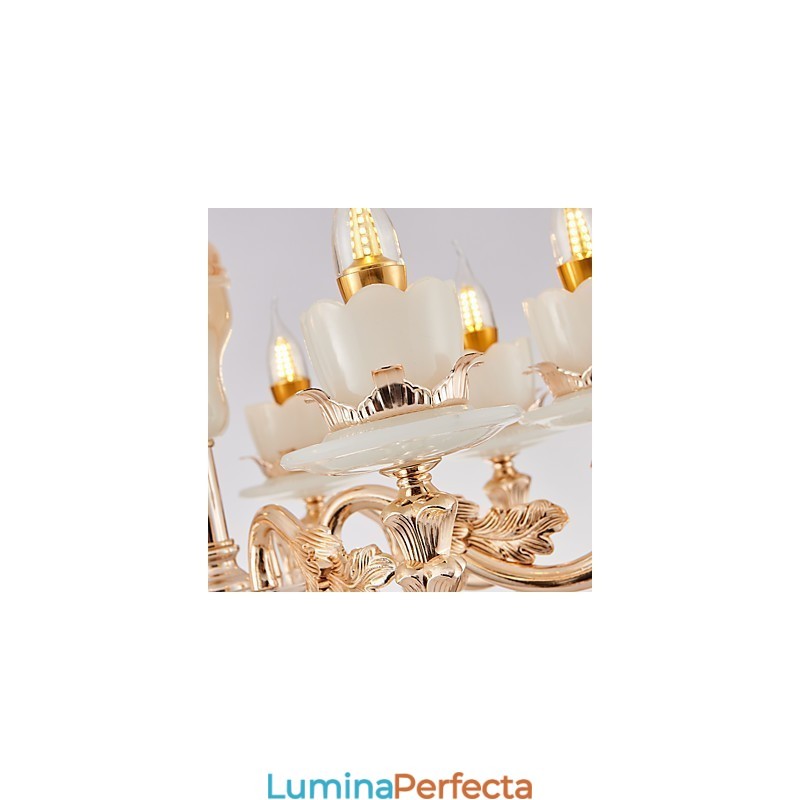Candelabru de casă din cristal din aliaj de zinc, atmosferă în stil european