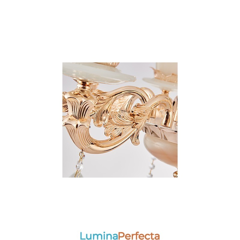 Candelabru de casă din cristal din aliaj de zinc, atmosferă în stil european