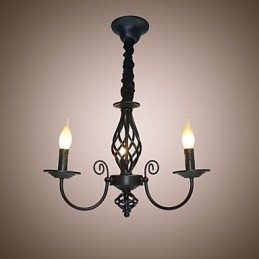 Candelabru în stil european Candelabru cu 3 lumini Lumini simple Lumânări creative de fier Lămpi