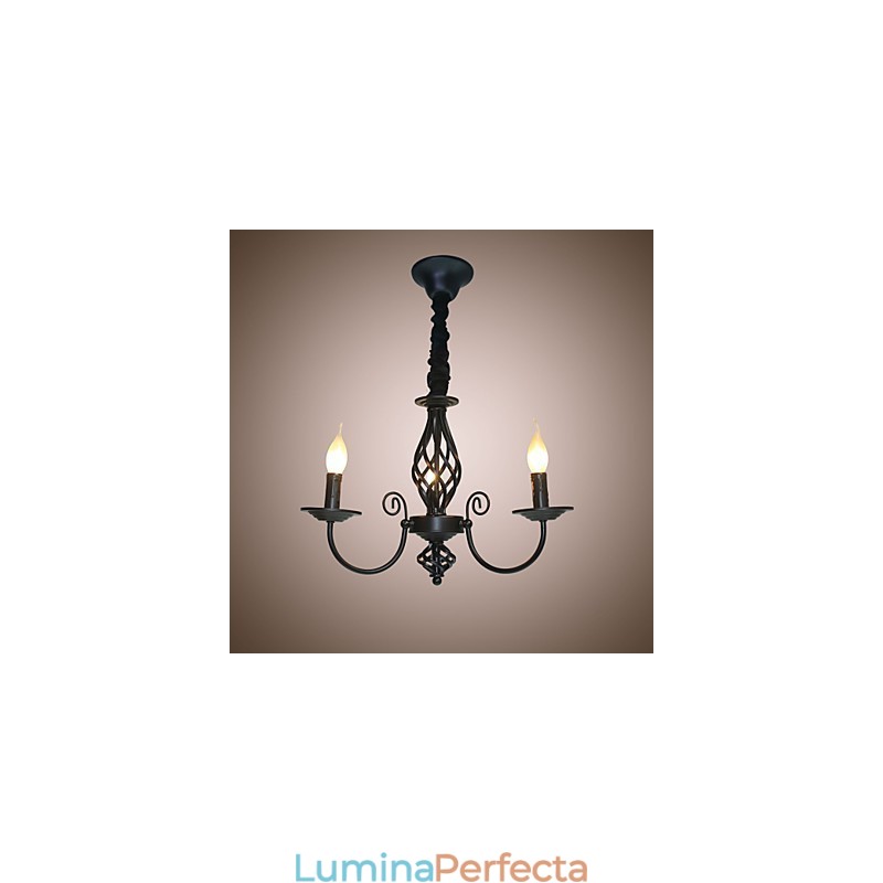 Candelabru în stil european Candelabru cu 3 lumini Lumini simple Lumânări creative de fier Lămpi