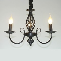 Candelabru în stil european Candelabru cu 3 lumini Lumini simple Lumânări creative de fier Lămpi