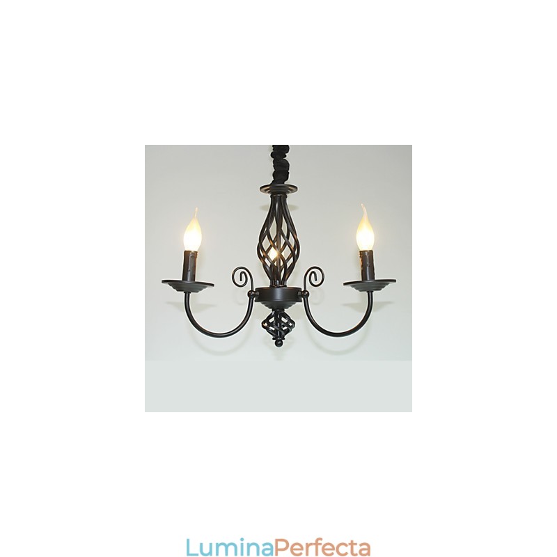 Candelabru în stil european Candelabru cu 3 lumini Lumini simple Lumânări creative de fier Lămpi