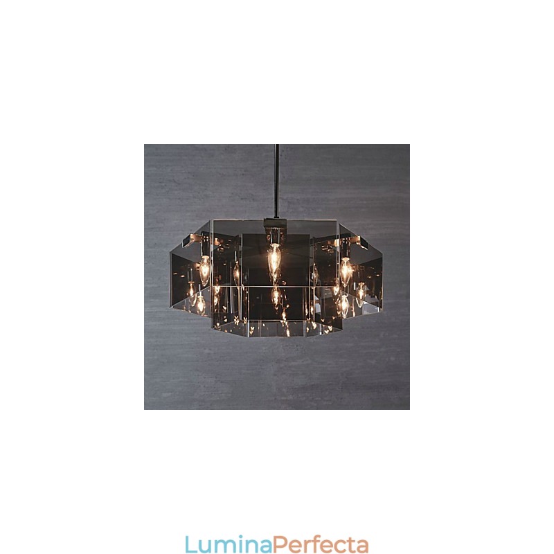 Caracteristică de pictură rustic Lodge pentru designeri Candelabru din metal cu 6 becuri