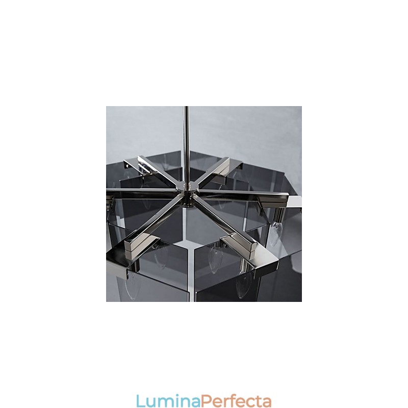Caracteristică de pictură rustic Lodge pentru designeri Candelabru din metal cu 6 becuri