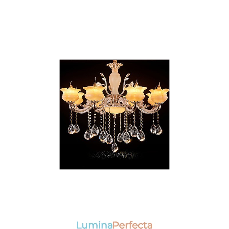 Lampă suspendată din cristal de jad