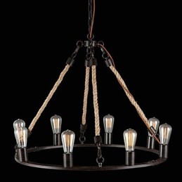 Candelabru din metal cu pictură în stil mini vintage