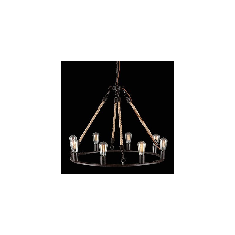 Candelabru din metal cu pictură în stil mini vintage