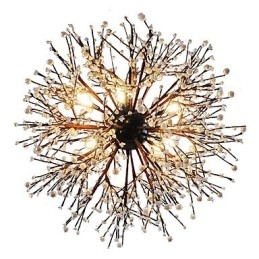 Candelabru modern Focuri de artificii Vintage din fier forjat cu 8 lumini Candelabru Insulă Lumină suspendată Plafoniera