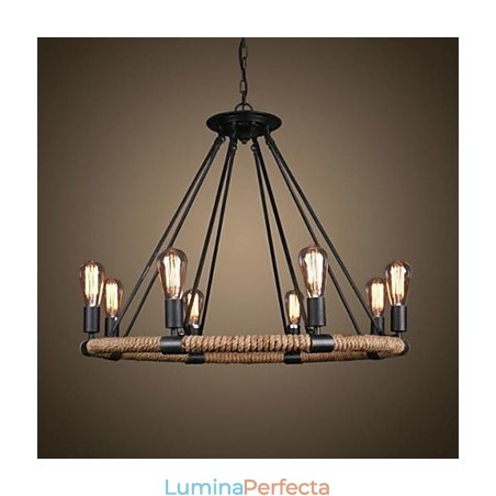 Tradițional Clasic Rustic Lodge Vintage Retro Country Pictură Metal Pendant Lampă