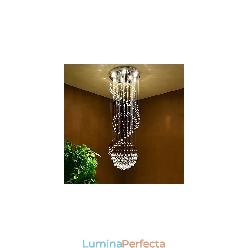 Candelabru de tavan din cristal pendanta Lampă de iluminat suspendat pentru interior acasă Lămpi pentru scări