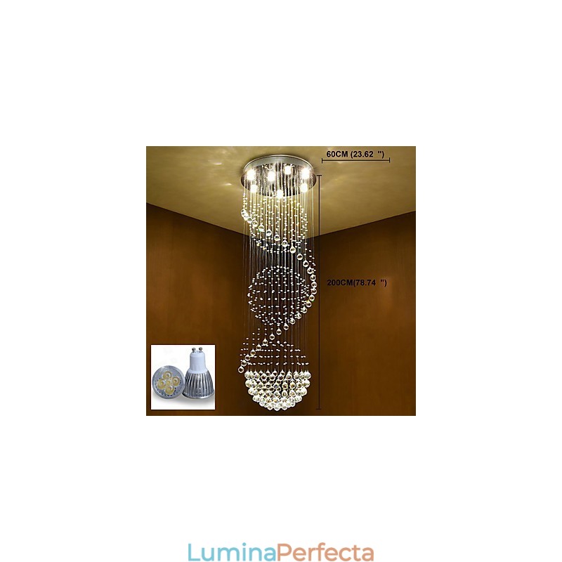 Candelabru de tavan din cristal pendanta Lampă de iluminat suspendat pentru interior acasă Lămpi pentru scări