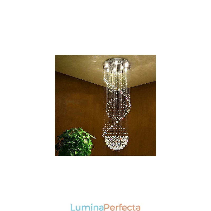 Candelabru de tavan din cristal pendanta Lampă de iluminat suspendat pentru interior acasă Lămpi pentru scări