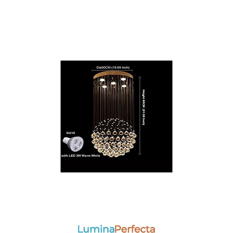 Modern Contemporan Tradițional Clasic Rustic Lodge Vintage Country Island Crystal Lampă suspendată din metal galvanizat