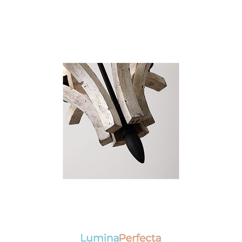 Pictura de epocă Caracteristică Candelabru din lemn de bambus în stil mini Lampă cu suspendare Decorate