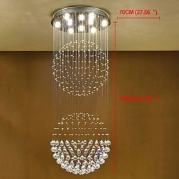 Lumină suspendată de tavan din cristal Candelabru de interior Iluminat suspendat pentru casă Corpuri de iluminat