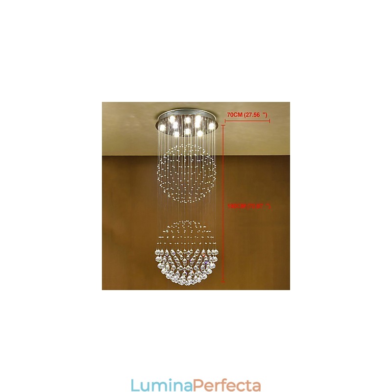 Lumină suspendată de tavan din cristal Candelabru de interior Iluminat suspendat pentru casă Corpuri de iluminat