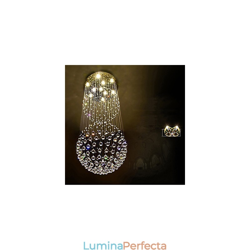 Lumină suspendată de tavan din cristal Candelabru de interior Iluminat suspendat pentru casă Corpuri de iluminat