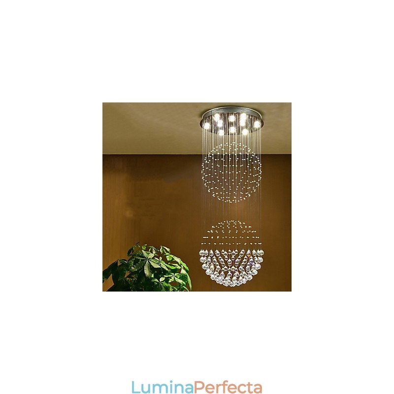 Lumină suspendată de tavan din cristal Candelabru de interior Iluminat suspendat pentru casă Corpuri de iluminat