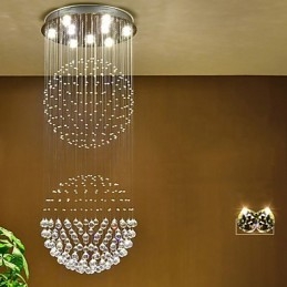 Lumină suspendată de tavan din cristal Candelabru de interior Iluminat suspendat pentru casă Corpuri de iluminat