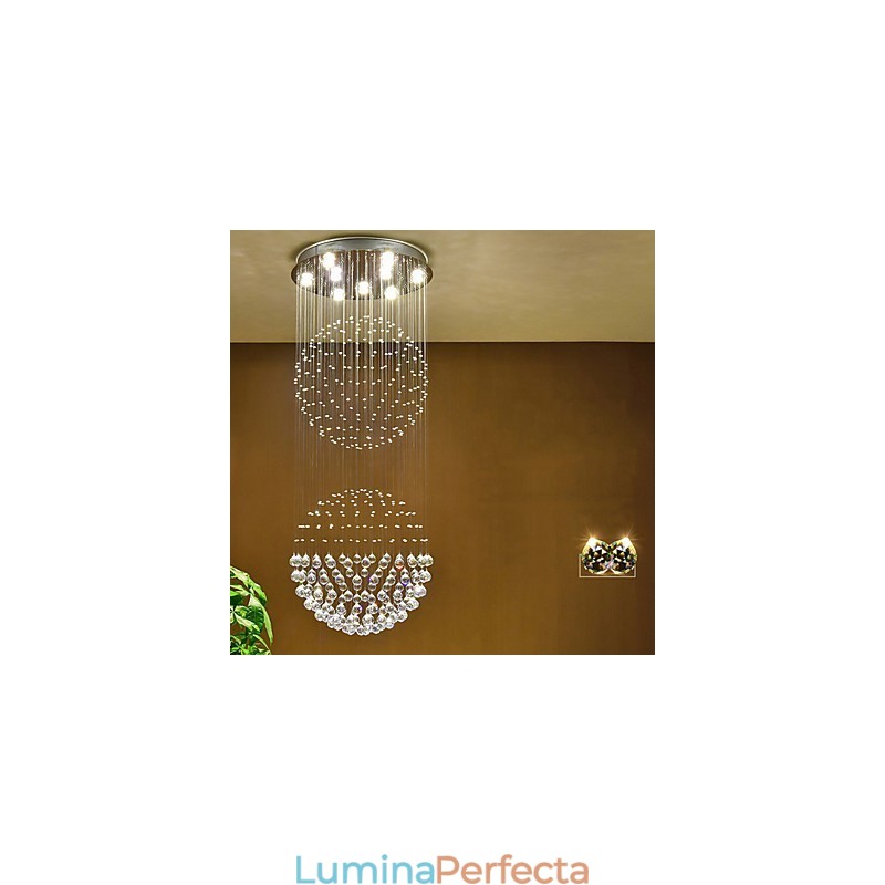 Lumină suspendată de tavan din cristal Candelabru de interior Iluminat suspendat pentru casă Corpuri de iluminat