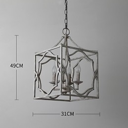 Vintage Metal American Industrial Loft Pictură Culoare Candelabru european Lampă de interior Decora Lampă suspendată