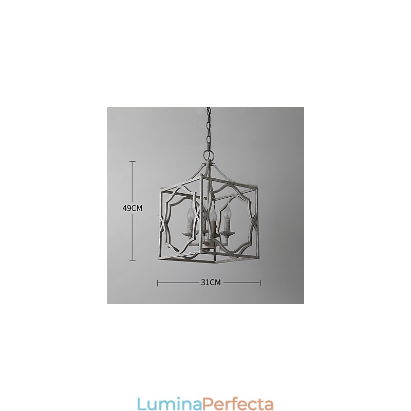Vintage Metal American Industrial Loft Pictură Culoare Candelabru european Lampă de interior Decora Lampă suspendată