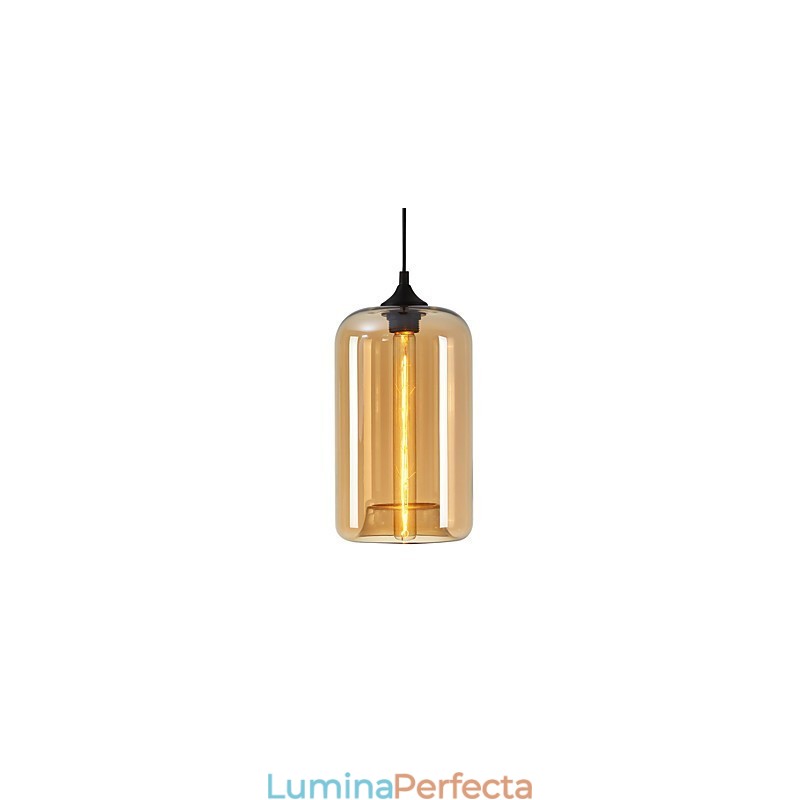 Pandantiv cu design sticle, 1 lumină, pictură minimalistă din fier