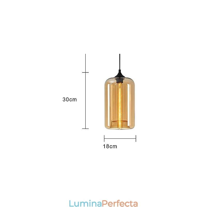 Pandantiv cu design sticle, 1 lumină, pictură minimalistă din fier