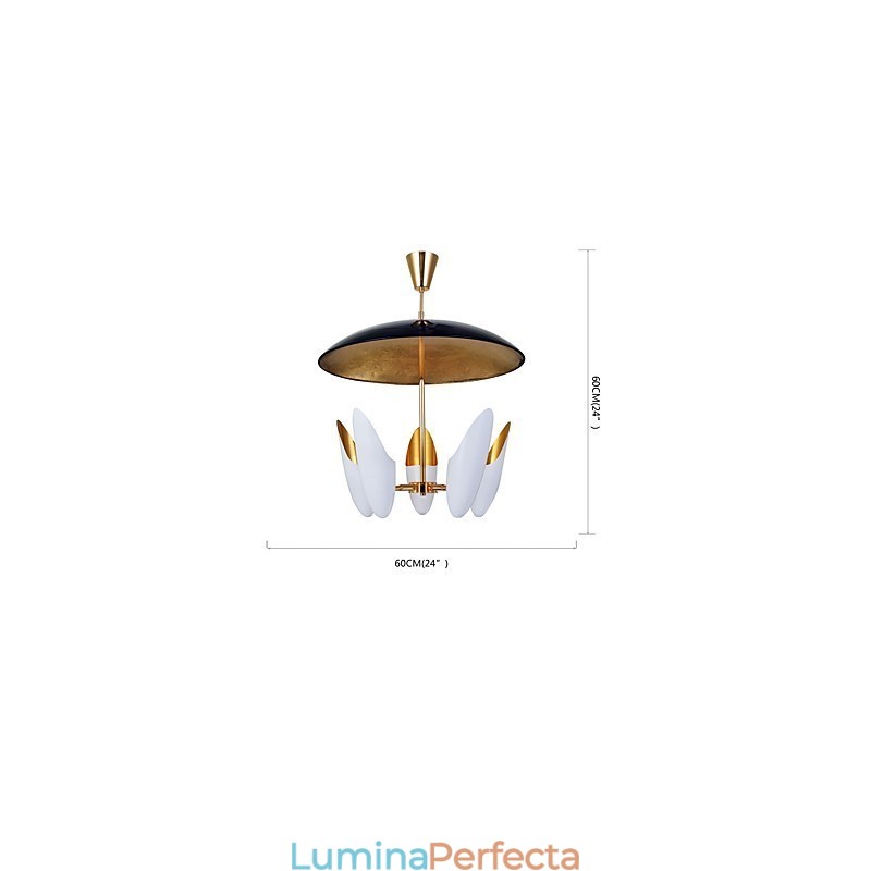 Candelabru cu 5 lumini Brief Art Lampă suspendată modernă și contemporană
