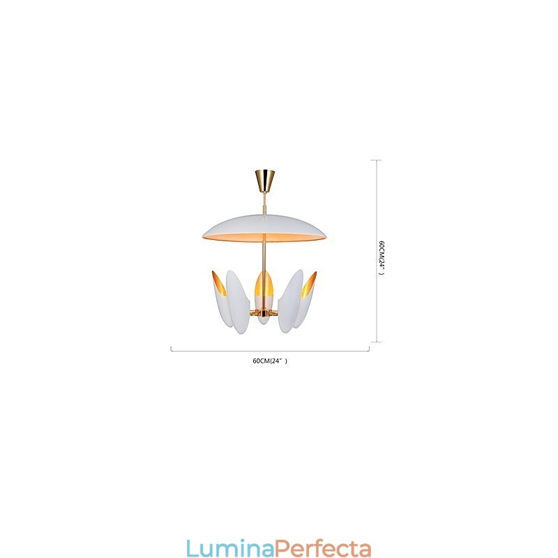 Candelabru cu 5 lumini Brief Art Lampă suspendată modernă și contemporană