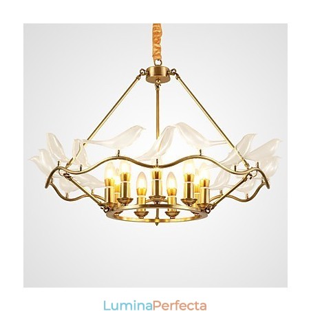 Caracteristică modernă și contemporană din alamă pentru candelabru metalic pentru designeri