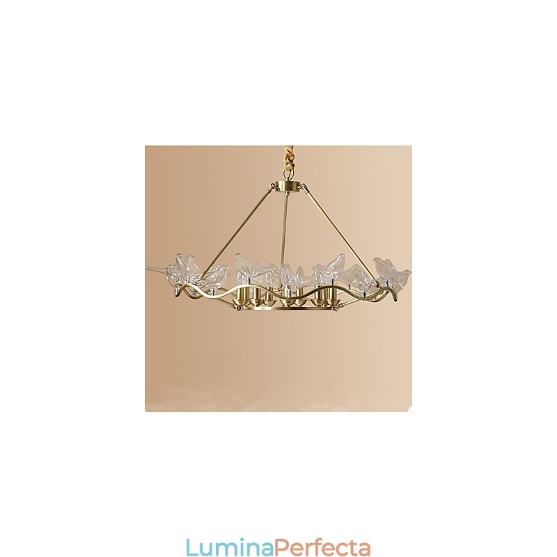 Caracteristică modernă și contemporană din alamă pentru candelabru metalic pentru designeri