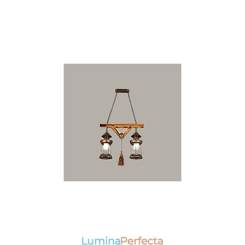 Rustic Lodge Globe Vintage Retro Country Painting Caracteristică pentru Mini Style Designers Candelabru din metal