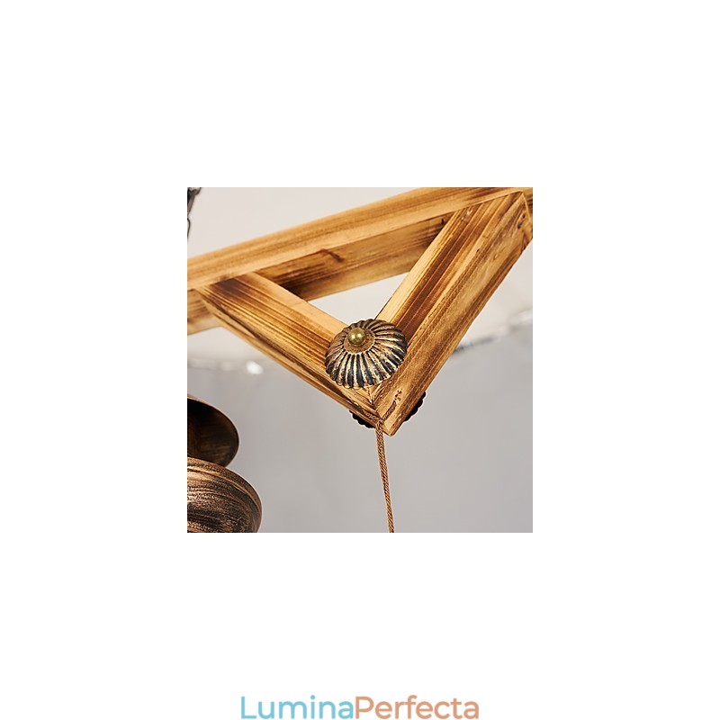 Rustic Lodge Globe Vintage Retro Country Painting Caracteristică pentru Mini Style Designers Candelabru din metal