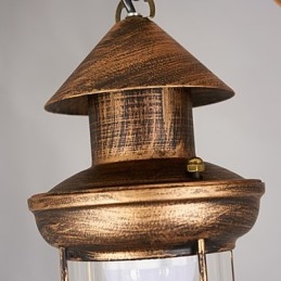Rustic Lodge Globe Vintage Retro Country Painting Caracteristică pentru Mini Style Designers Candelabru din metal