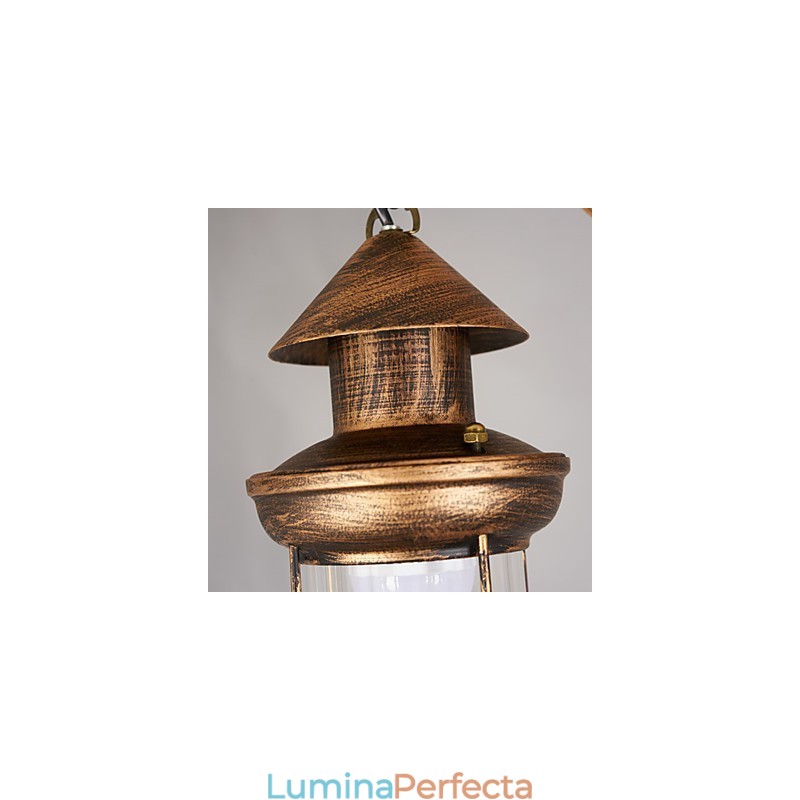 Rustic Lodge Globe Vintage Retro Country Painting Caracteristică pentru Mini Style Designers Candelabru din metal