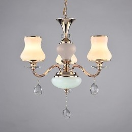 Caracteristică modernă și contemporană galvanizată pentru candelabru din metal cristal