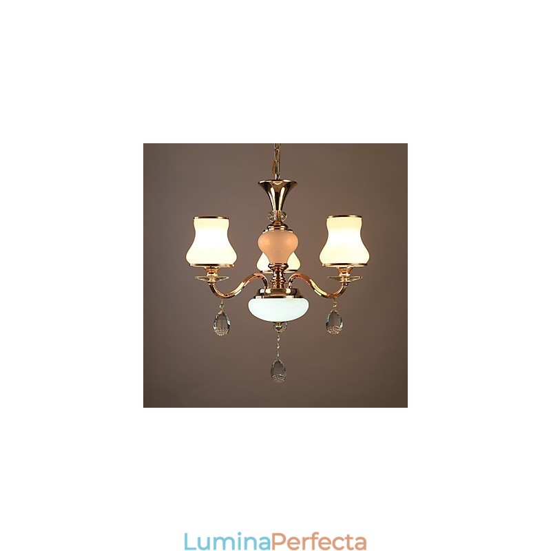 Caracteristică modernă și contemporană galvanizată pentru candelabru din metal cristal