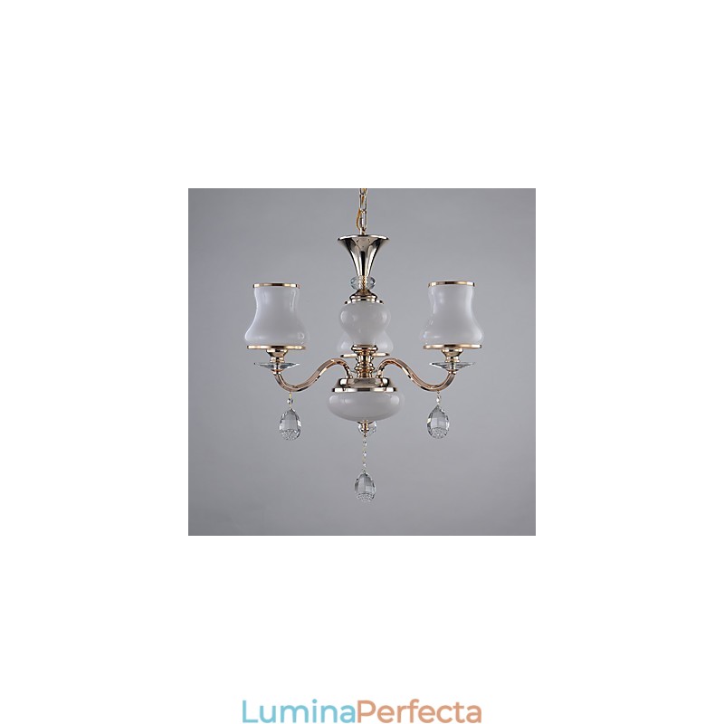 Caracteristică modernă și contemporană galvanizată pentru candelabru din metal cristal