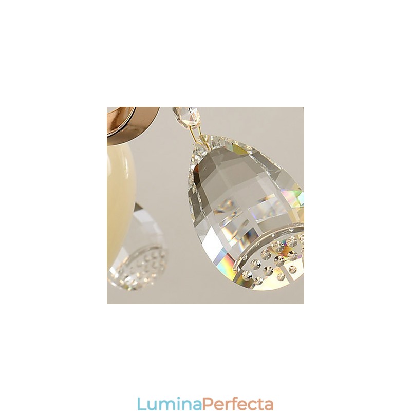 Caracteristică modernă și contemporană galvanizată pentru candelabru din metal cristal