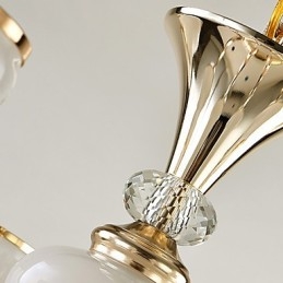 Caracteristică modernă și contemporană galvanizată pentru candelabru din metal cristal