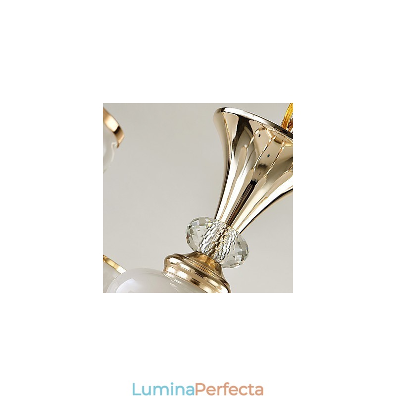 Caracteristică modernă și contemporană galvanizată pentru candelabru din metal cristal