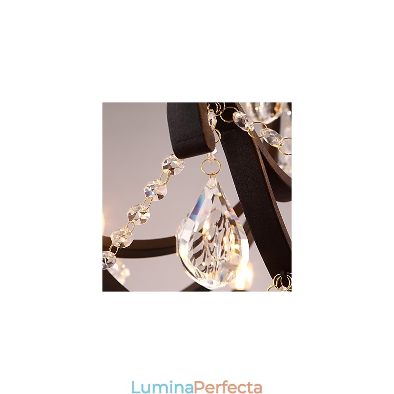 Candelabru de cristal cu 5 lumini Modern Contemporan Tradițional Clasic Rustic Lodge Vintage Retro Lantern Tambur Pictură de țară
