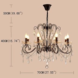 Candelabru de cristal cu 8 lumini Modern Contemporan Traditional Clasic Rustic Lodge Vintage Retro