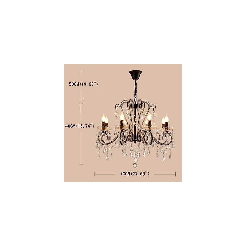 Candelabru de cristal cu 8 lumini Modern Contemporan Traditional Clasic Rustic Lodge Vintage Retro