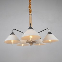Caracteristică galvanizată modernă și contemporană de țară pentru candelabru din lemn de bambus