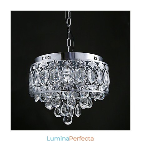 Candelabru elegant modern din cristal transparent cu 4 lumini Candelabru elegant modern din cristal transparent cu 4 lumini