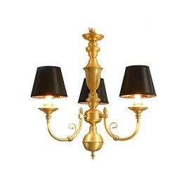 Candelabru Tradițional Clasic Country Alamă Caracteristică pentru Mini Style Metal 3 Becuri
