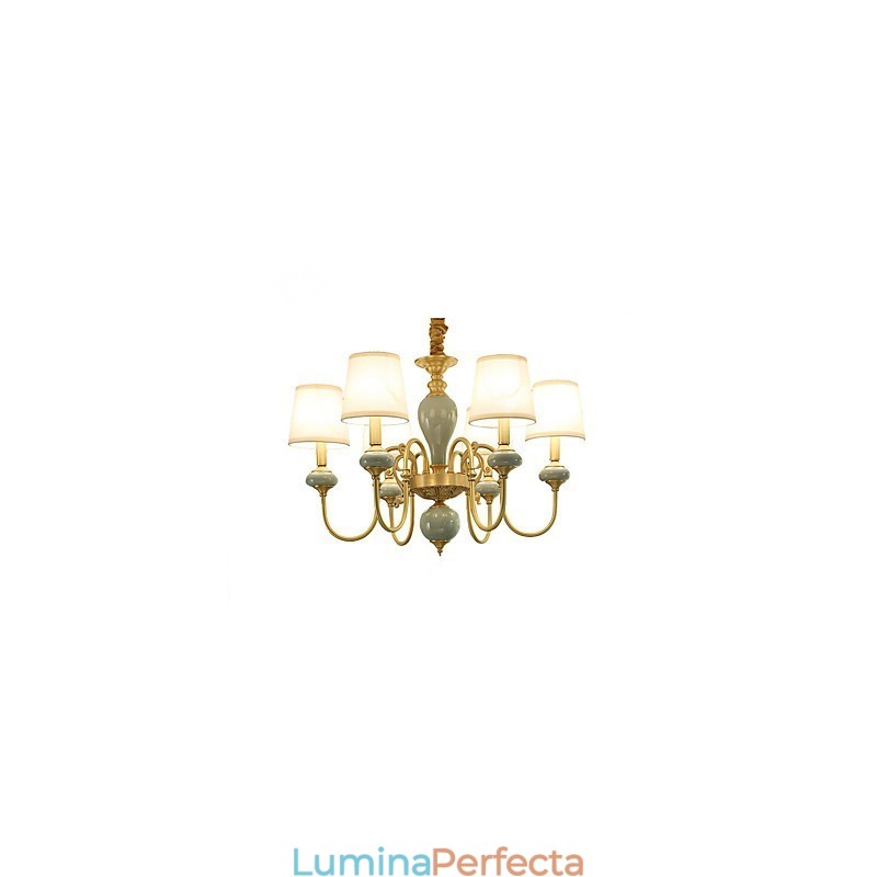 Candelabru Tradițional Clasic Country Alamă Caracteristică pentru Mini Style Metal 6 Becuri